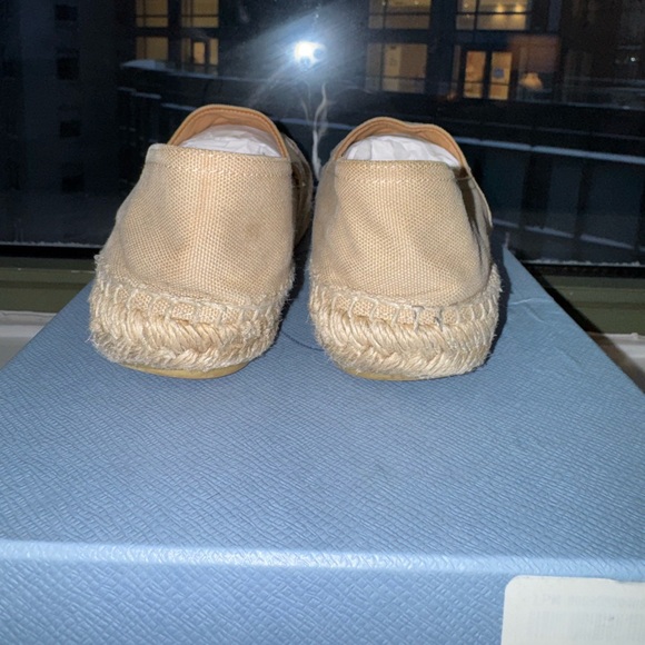 Prada Logo Embroidered Espadrilles | Size 37 - Picture 6 of 7